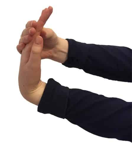 wrist palm stretch inwards